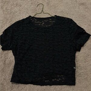 Elegant Black Lace Women Top